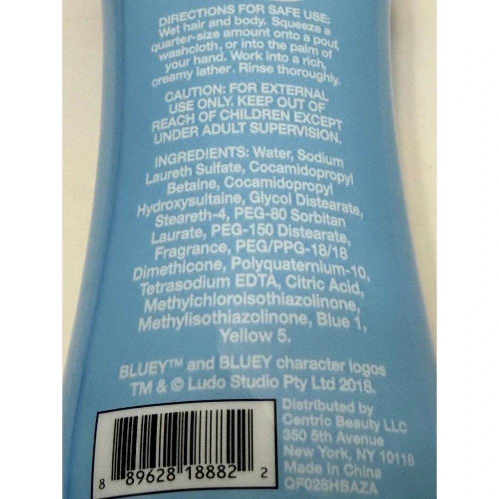 Bluey 3-in-1 Body Wash Shampoo & Conditioner Bath-Time Berry Scent 8 fl oz